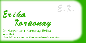 erika korponay business card